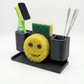 Smile Caddy Kitchen Sponge & Brush Organizer