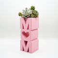 MOM Planter Pot with Heart – Small Succulent Plant Holder